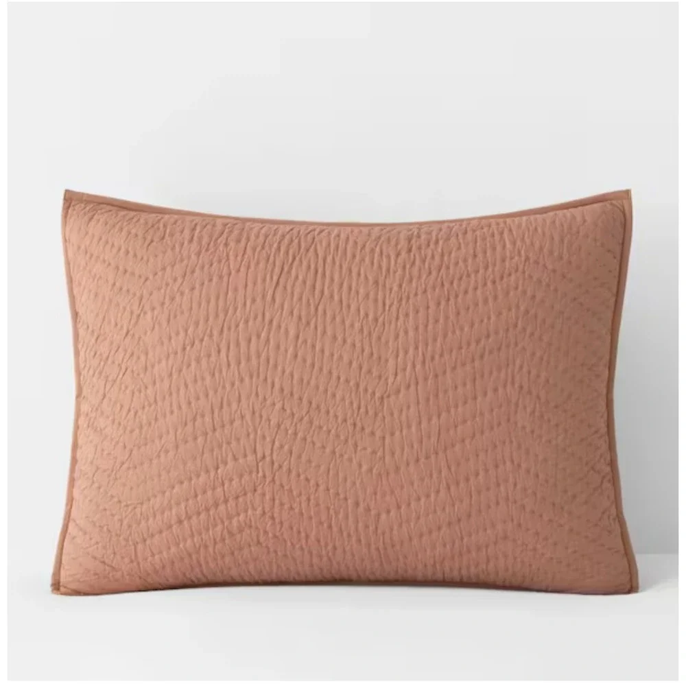 COMPANY STORE QUILTED STANDARD SHAM CLAY 21IN X 27IN NWT